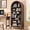 Brown, variant on 71" Tall Arched Bookshelf, 7 Tiers Arch Bookcase with Storage, Modern Farmhouse Book Shelf with Adjustable Shelves, Wood Bookshelf w/Open Display Shelves for Living Room, Office (Brown)