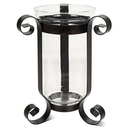 Glass & Metal Candle Holder