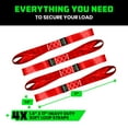 thumbnail image 5 of Rhino USA Heavy Duty 1.6 x 17 inch Soft Loop Tie Down Straps - 5,000 lbs Break Strength (Red 4pack), 5 of 6
