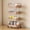 Pink, variant on Kitchen Storage Cart, 4 Tier Rolling Utility Cart with Wheels, Mobile Organizer Shelf for Bathroom Toiletries and Living Room