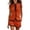 Orange, variant on Women's 2 Piece Ruffle Trim Sleeveless Outfit,Stand Collar Button Vest & Casual Shorts Matching Co Ord Set for Vacation Daily Wear