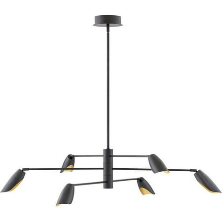 Hinkley Lighting Fr35806blk Bowery 50 180w 6 Led Chandelier Black Hinkley Lighting Fr35806blk Bowery 50 180w 6 Led Chandelier Black