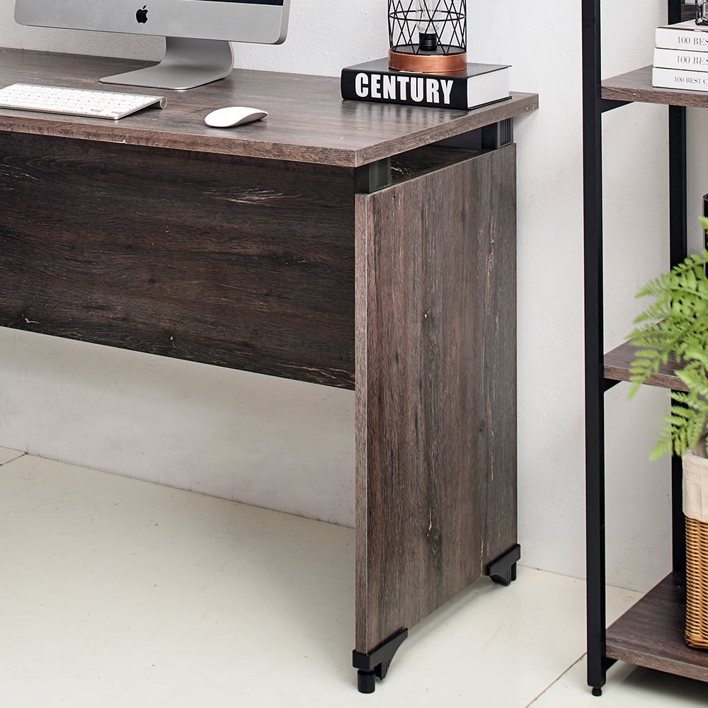 Urban Farmhouse Composite Wood Writing Desk, Rustic Gray