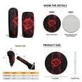 thumbnail image 6 of Yuyamidu Red Rose Car Seat Cover Full Set of 15 Women Car Carpet Mats Steering Wheel Cover Seat Belt Covers Handbrake Cover Set Cup Holder, 6 of 6