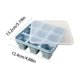 thumbnail image 3 of Bandeja plegable de silicona para cubitos de hielo con tapa, 9 compartimentos, bandeja de fácil liberación para congelador, molde de hielo apilable de silicona para whisky y cócteles, máquina de, 3 of 6