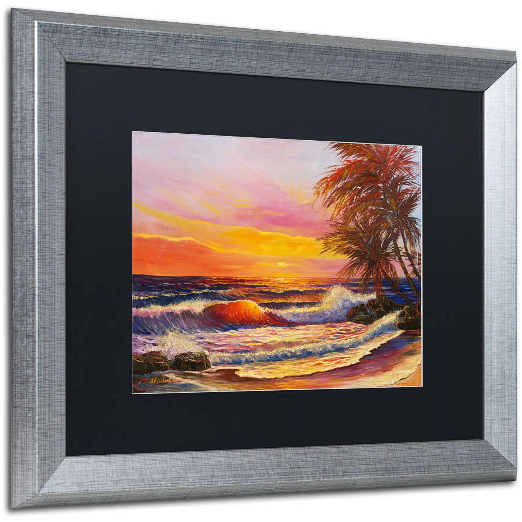 Trademark Fine Art "Hawaiian Glow" Canvas Art by Manor Shadian, Black Matte, Silver Frame
