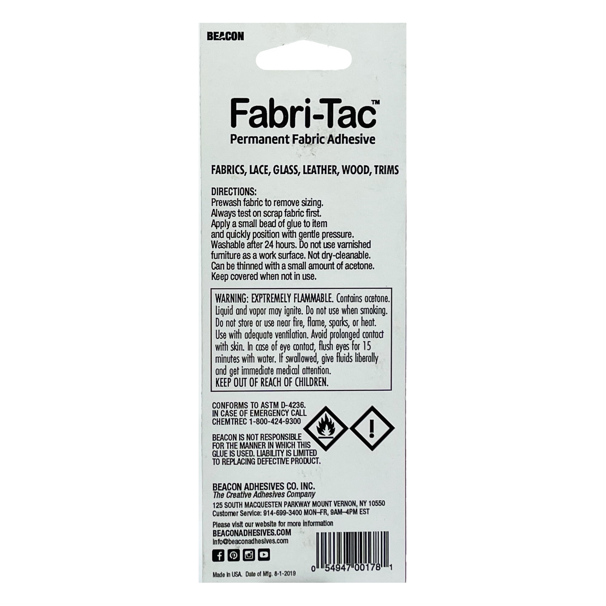1oz Tube Fabri-Tac Adhesive – There's a fine line between having