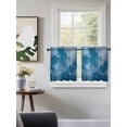 thumbnail image 3 of Vintage Blue Tier Curtains 36 Inch Length, Sheer Curtains for Bedroom Living Room Window Oil Painting Modern Abstract Art Rod Pocket Voile Drapes Kitchen Curtains Small Half Window 27.5"x36" 2 Panels, 3 of 6