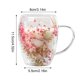 thumbnail image 3 of Taza de vidrio de doble pared de 350 ml con flores secas, taza de café espresso con aislamiento, tazas de café, tazas de vidrio de doble capa, flores secas, 3 of 5