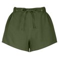 thumbnail image 5 of RYRJJ Linen Shorts for Women Summer Dressy Casual Drawstring Wide Leg Shorts Trendy Lounge Lightweight Short Pants with Pockets(Army Green,XXL), 5 of 7