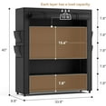 thumbnail image 2 of 5 Tier Shoe  with Cover - Large Storage for 20-24 Pairs, Space Saving Vertical Organizer for Closet, Front Door, Dorm, Garage, 2 of 7