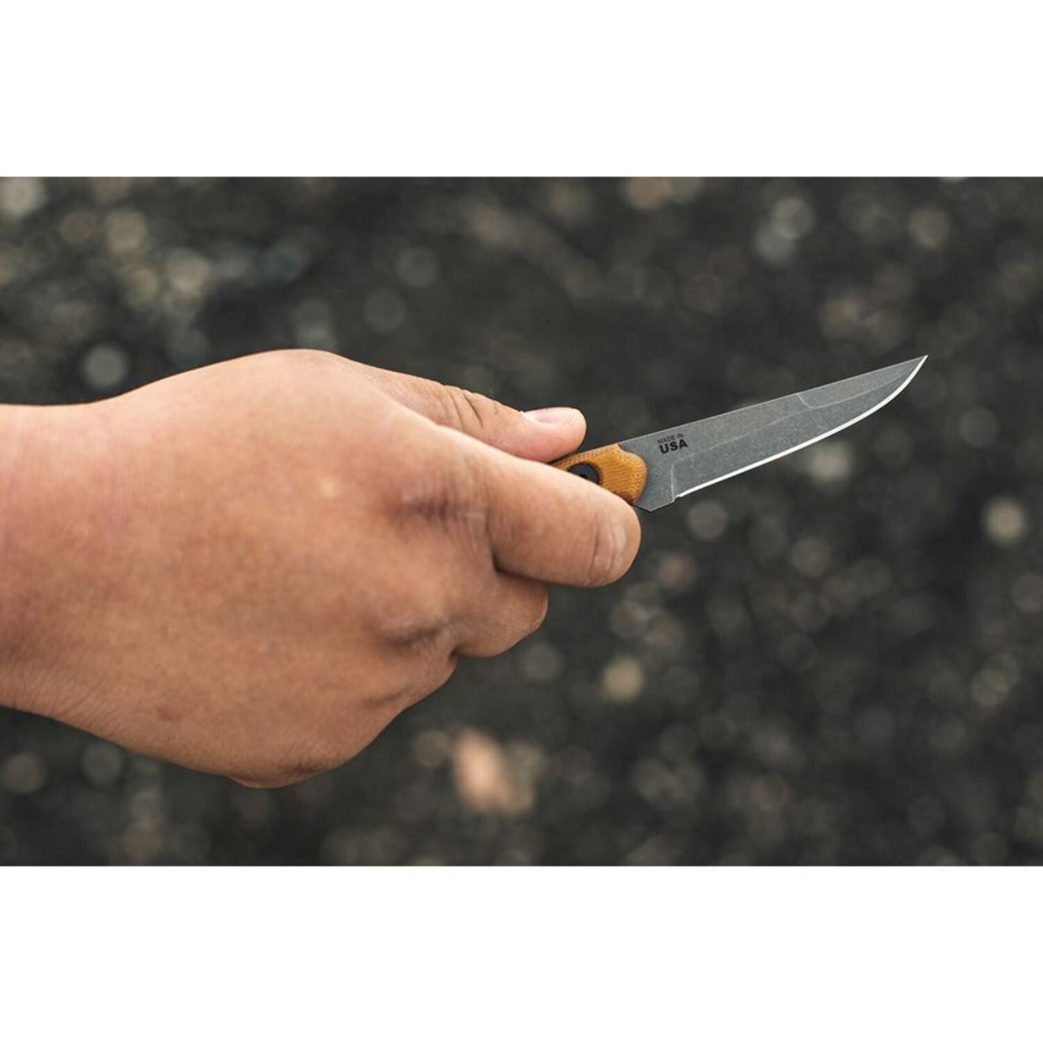 TOPS Knives El Pionero Fixed Blade Knife, 7.63in Overall, 3.38in Tumbled Finish