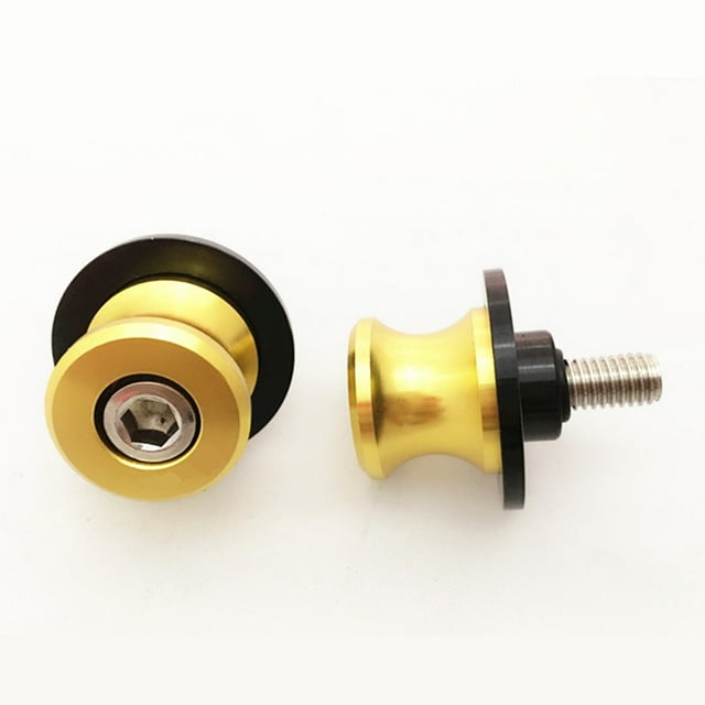 Motorcycle Accessory Aluminum CNC Motorcycle Swing Arm Sliders Motorcycle Spool Sliders Motorcycle Spools Motorcycle Spool Screw Gold, 8mm