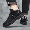 thumbnail image 3 of Men's Sneaker Boot Leather Upper Mid-Top Fashion Design Walking Ankle Boots Shoe for Men Botas Casuales Para Hombres, 3 of 5