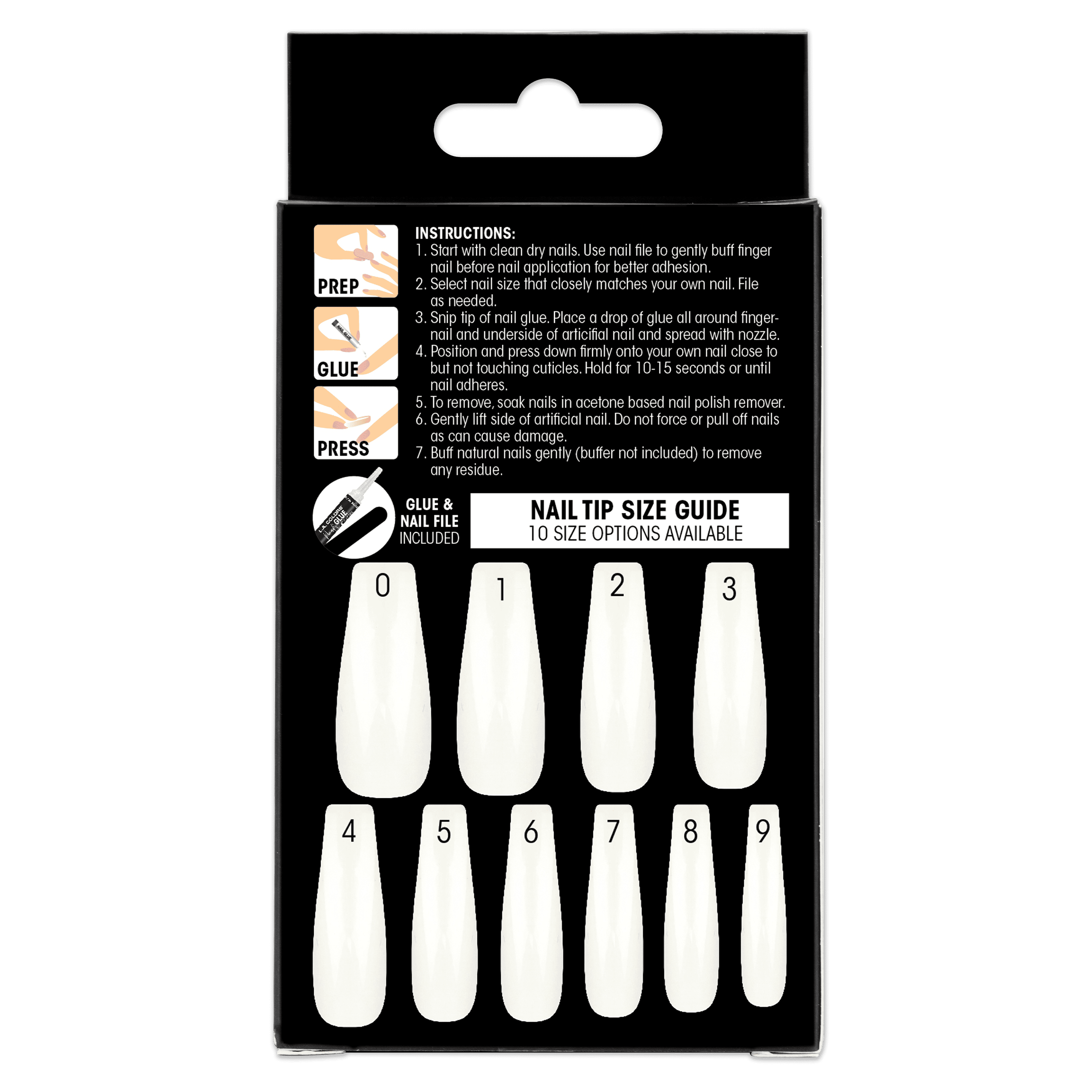 L.A. COLORS Lavish Nail Tips Midnight Soiree - 26 Piece Set