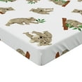 thumbnail image 2 of Ambesonne Animal Fitted Sheet, Koala Pattern, Full Size, White Grey, 2 of 3
