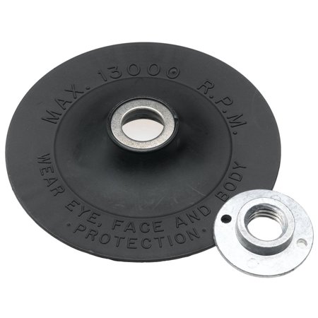 UPC: 0000346277302 | Bosch-MG0450 4-1/2 In. Angle Grinder Accessory Rubber Backing Pad with Lock Nut