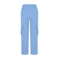 thumbnail image 5 of ITSAME Boys Cargo Pants, Elastic Waist Straight Leg Multi-Pocket Kids Loose Casual Full Length Pants Light Blue Size 9-10, 5 of 6