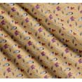 thumbnail image 3 of Soimoi Orange Cotton Poplin Fabric Feather & Floral Fabric Prints By Yard 56 Inch Wide, 3 of 7
