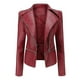 thumbnail image 1 of Dobladillo desmontable con cremallera informal de cuero para mujer disponible en 5 colores, 1 of 4