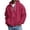 Hot Pink-3, variant on Knit Solid Zip Hoodie For Everyday Comfort And Casual Style