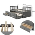 thumbnail image 4 of Veryke Uptown Teen Twin Modern Plywood Platform Beds with Bed Frame, Gray, 4 of 9