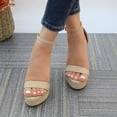 thumbnail image 2 of COM STAR Women’s Platform Block Heel Sandals Ankle Strap Open Toe High Heel Sandals Fashion Chunky Heel Dress Sandals for Party, Wedding, Evening and Summer Wear, 2 of 8
