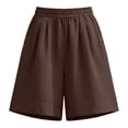 thumbnail image 4 of BUIGTTKLOP Shorts for Women Elastic Waisted Pull on Casual Shorts Straight Wide Leg Loose Fitted Summer Shorts, 4 of 6