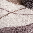 thumbnail image 6 of SAFAVIEH Calico Louella Abstract Polyester Shag Area Rug, Taupe/Blue, 5'3" x 7'6", 6 of 8
