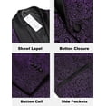 thumbnail image 5 of COOFANDY Men's Floral Tuxedo Jacket Dinner Blazer Regular Fit Shawl Lapel Homecoming Dress Suit Jacket for Christmas Prom Wedding Party, 5 of 9