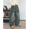 thumbnail image 3 of Mrmall Mens Baggy Jeans Loose Fit Jeans Hip Hop Vintage Casual Denim Jeans Trousers, 3 of 6