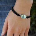 thumbnail image 3 of Scottish Fold Cat Novelty Suede Leather Metal Bracelet, 3 of 3