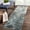 Blue Gray, variant on EastVita Area Rugs Carpets 350Gsm Velvet (Total 1150Gsm) Pearl Velvet Cotton Tpr Washed Folding Backing Carpet-Abstract-Mirage brown 2*6ft