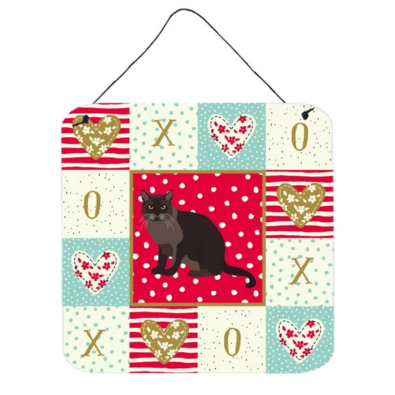 European Burmese Cat Love Wall or Door Hanging Prints