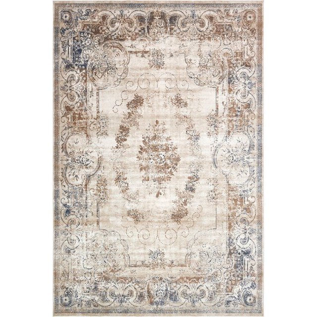 Unique Loom Chateau Traditional Area Rug 10' x 14' 5 Rectangle Beige/Light Brown