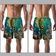 thumbnail image 3 of luoweisi Men's Beach Shorts Quick Dry Swim Trunks with Mesh Lining Seahorse M, 3 of 5