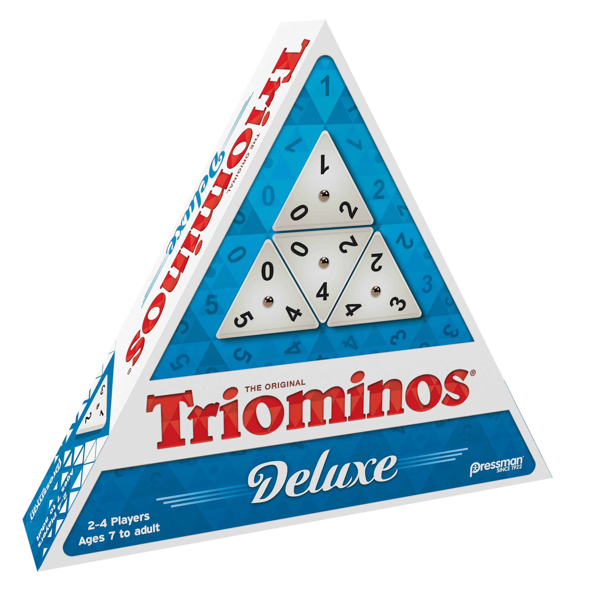 Pressman Deluxe Tri-Ominos Game The Domino Game With a Three-Sided Twist Classic