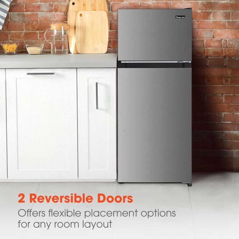 Magic Chef New 4.5-cu. ft. Mini Fridge in Platinum Steel - Walmart.com