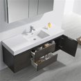 thumbnail image 3 of Fresca Valencia 60" Gray Oak Wall Hung Modern Bathroom Vanity w/ Medicine Cabinet, 3 of 5