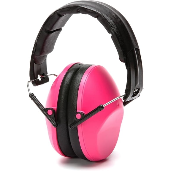 Pyramex PM9010P 22dB NRR Hearing Protection Low Profile Ear Muff, Pink