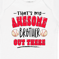 thumbnail image 4 of Inktastic That's My Awesome Brother out There with Baseballs Boys or Girls Baby Bodysuit, 4 of 5