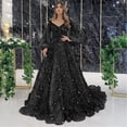 thumbnail image 1 of Vestido de noche de lujo con cuentas de industria pesada dorada, vestido de reina de temperamento sexy de alta sociedad, 1 of 6