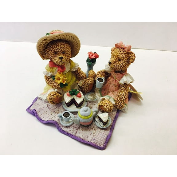 Mercuries Bears Flowers For My Best Friend Poppy And Pory Collectible 3.5” Sculpture Figures New