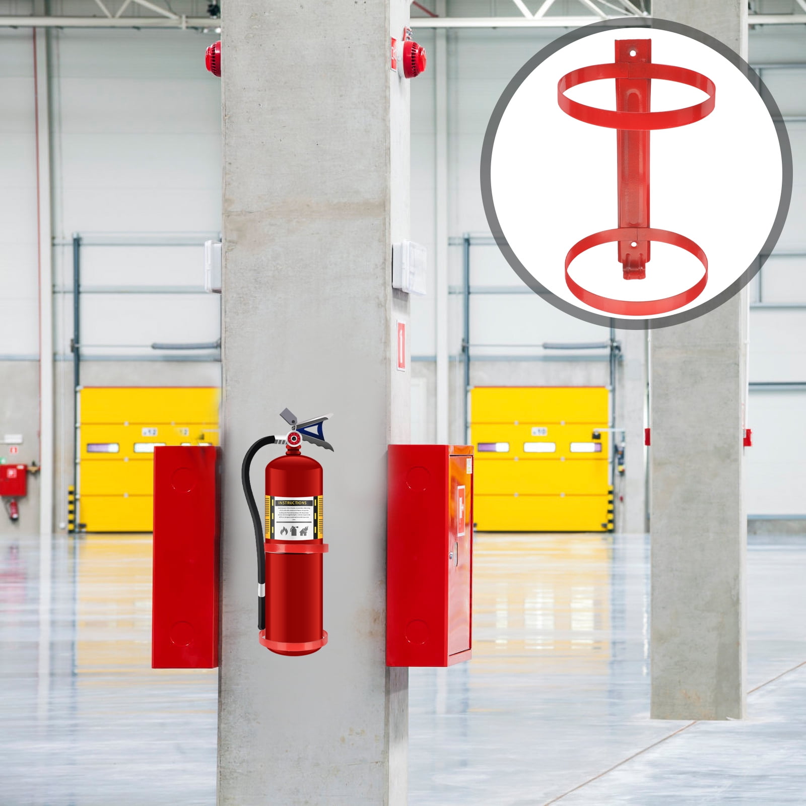 5pcs Fire Extinguisher Bracket Mounting Fire Extinguishers Rack Fire Extinguisher Wall Hook