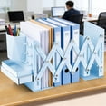 thumbnail image 4 of Weloille Desktop Organizer Shelf 1 Piece, 3-in-1 Adjustable Bookshelf Pen Holder Hook Rack, Large Capacity Sturdy Desk Storage Organizer, for Office Desk Stationery Supplies Organization, 4 of 6