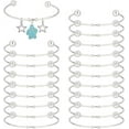 thumbnail image 1 of 20 brazaletes abiertos de acero inoxidable con extremos de bola fijos., 1 of 6