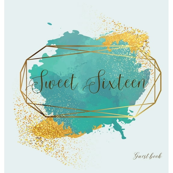 Sweet sixteen guest book, party Guest book, birthday party guest book to sign, (Hardcover)