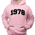 thumbnail image 2 of 1978 College Style Hoodie Sweatshirt Unisex Small Pink, 2 of 5