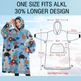 thumbnail image 4 of Oversized Wearable Blanket Hoodie,German Shorthaired Pointer Dog and Flower Sherpa Blanket Hoodie with Super Pockets,Super Warm Fuzzy Pullover for Women & Men, 4 of 6