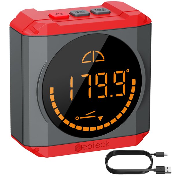Buscador de ángulos digital Neoteck con base magnética IP54 a prueba de agua